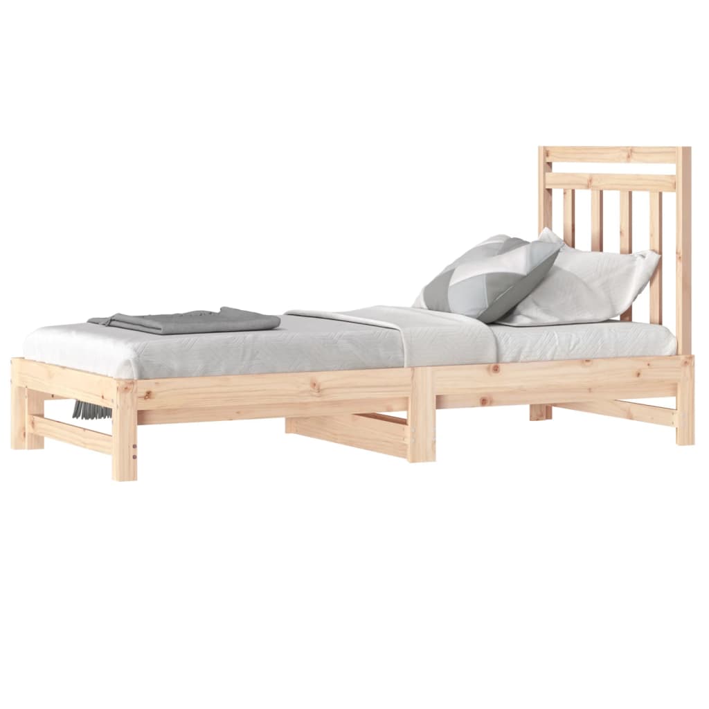 Daybed extendable 2x(90x200) cm solid pine wood