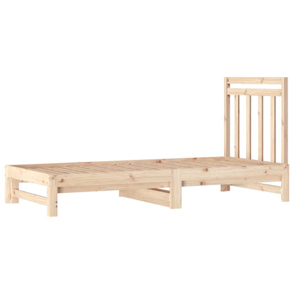 Daybed extendable 2x(90x200) cm solid pine wood