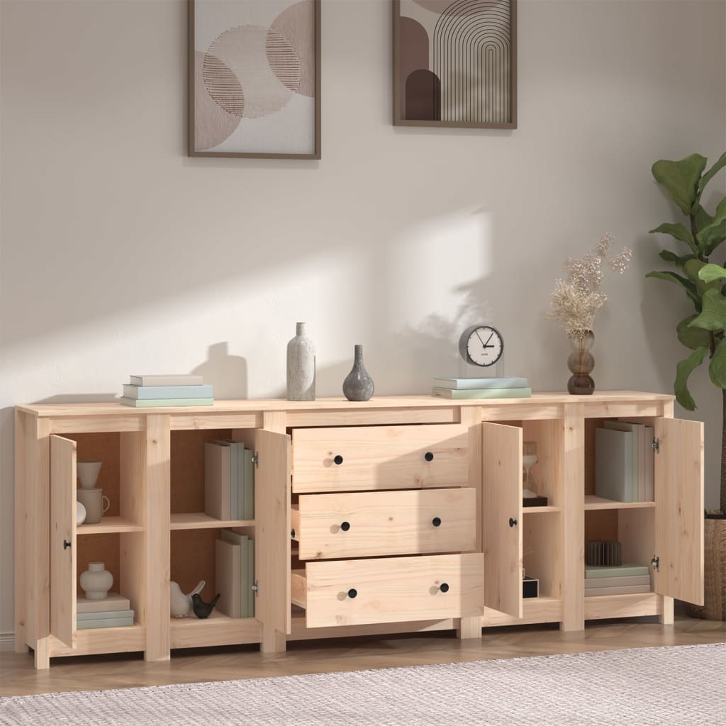 Sideboard 230x35x80 cm Massivholz Kiefer