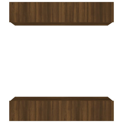 TV-Schränke 4 Stk. Braun Eichen-Optik 80x30x30 cm Holzwerkstoff