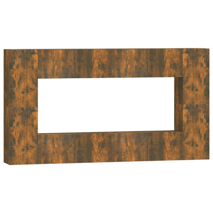 8-tlg. TV-Schrank-Set Räuchereiche Holzwerkstoff