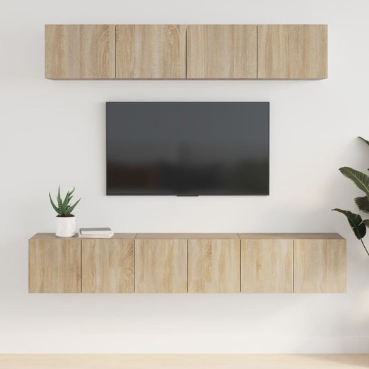 5-piece TV cabinet set Sonoma oak wood material