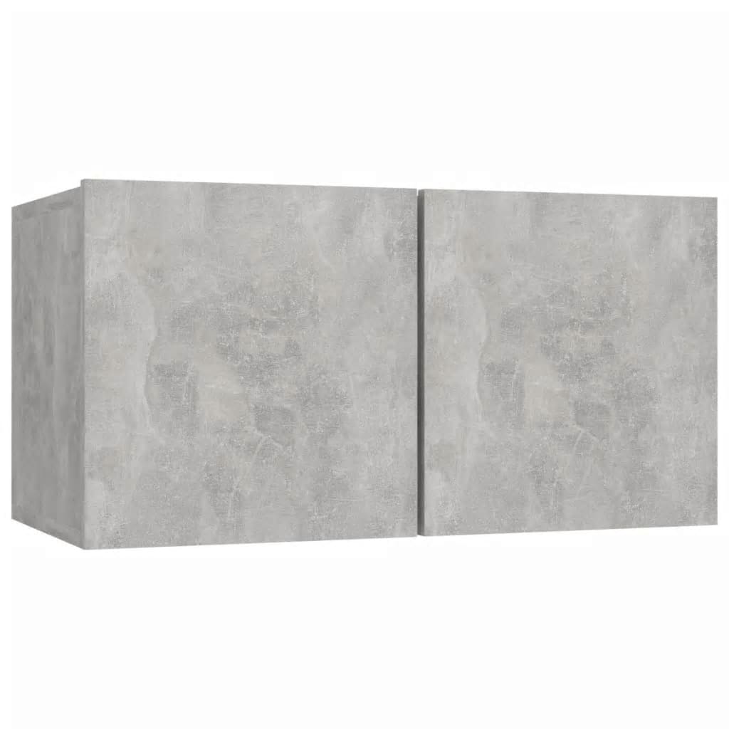 5-piece TV cabinet set concrete grey wood material