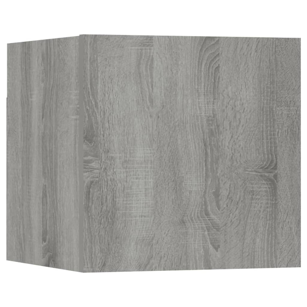 7-piece TV cabinet set grey Sonoma wood material