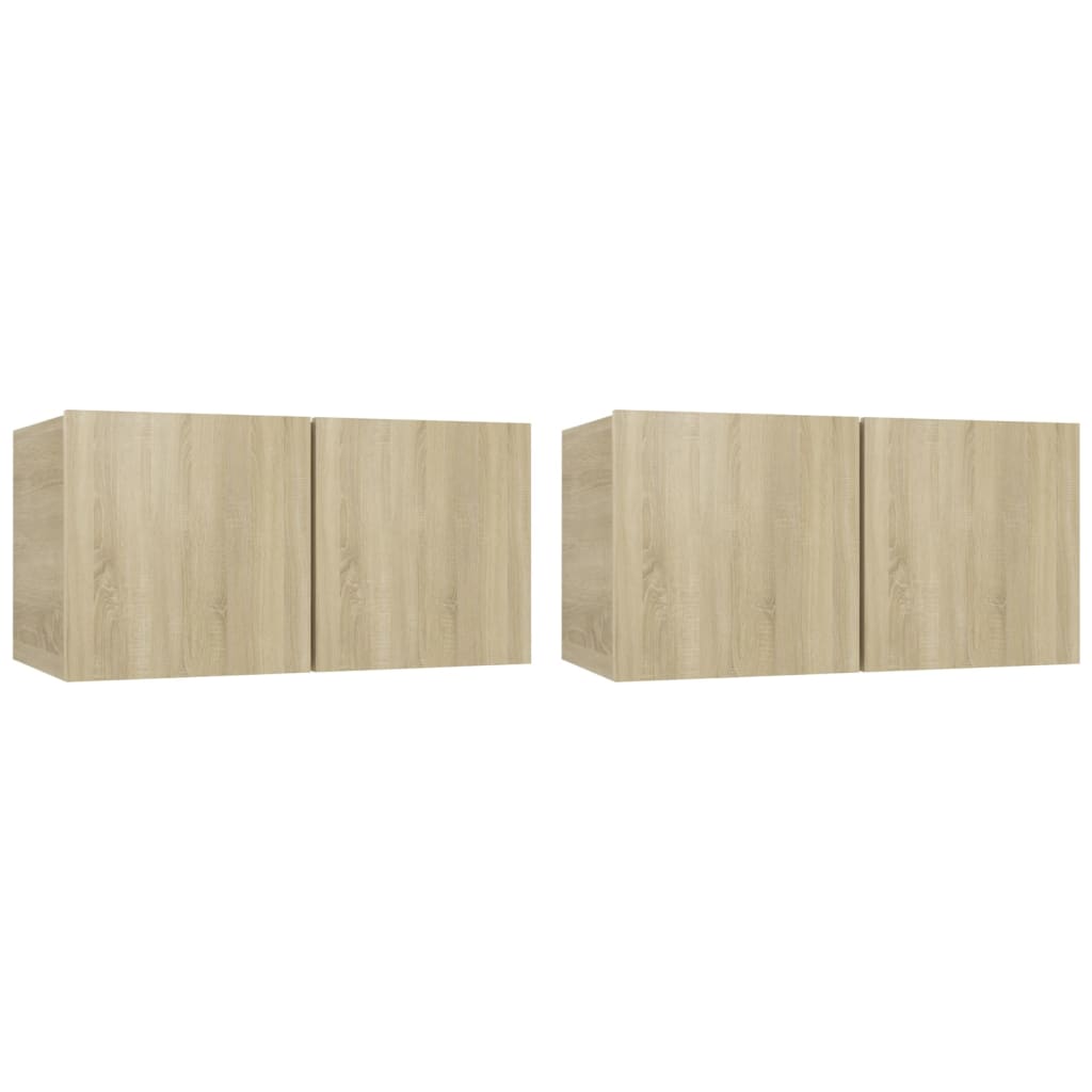 4-piece TV cabinet set Sonoma oak wood material