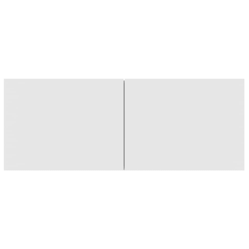 4-piece TV cabinet set white wood material