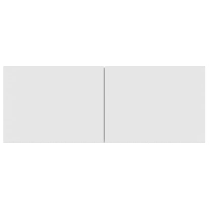 4-piece TV cabinet set white wood material