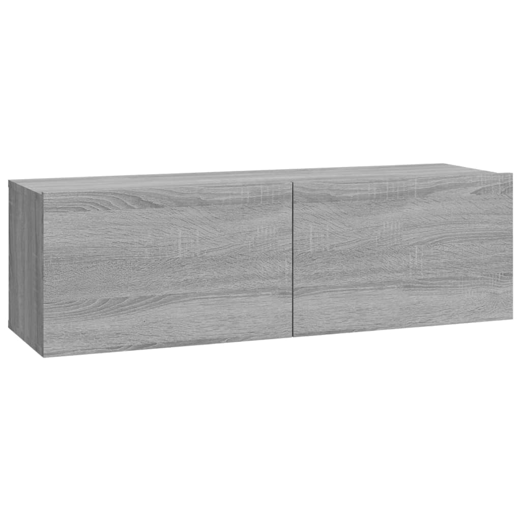 7-piece TV cabinet set grey Sonoma wood material
