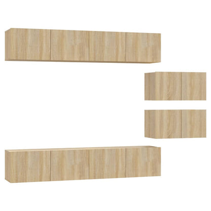 6-piece TV cabinet set Sonoma oak wood material