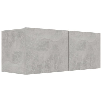 6-piece TV cabinet set concrete grey wood material
