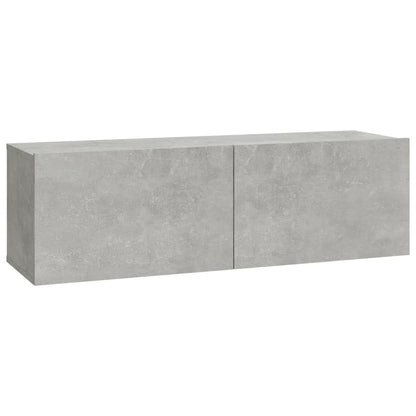 6-piece TV cabinet set concrete grey wood material