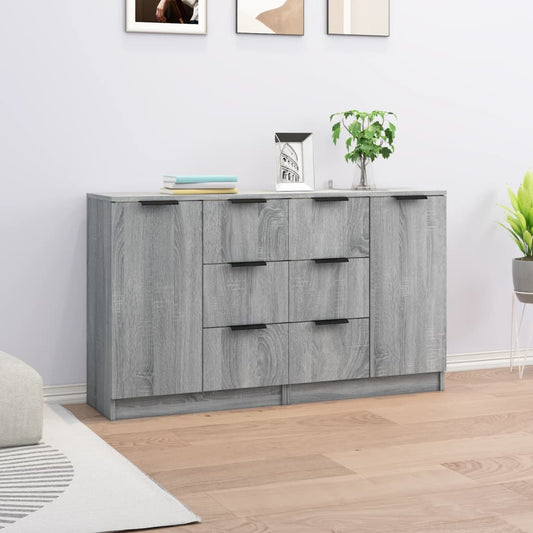 Sideboards 2 pcs. Grey Sonoma 60x30x70 cm wood material