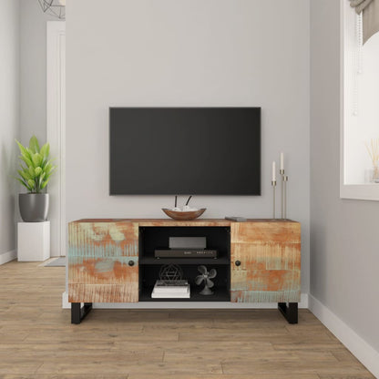 TV cabinet 105x33x46 cm solid reclaimed wood
