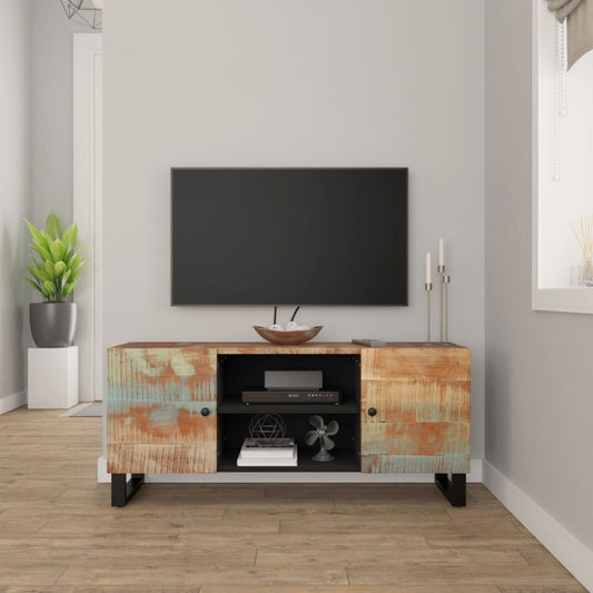 TV cabinet 105x33x46 cm solid reclaimed wood