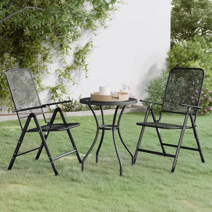 3-piece garden dining set, expanded metal, anthracite