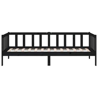 Daybed Black 90x190 cm Solid Pine