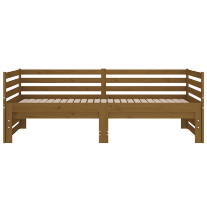 Tagesbett Ausziehbar Honigbraun 2x(90x190) cm Massivholz Kiefer