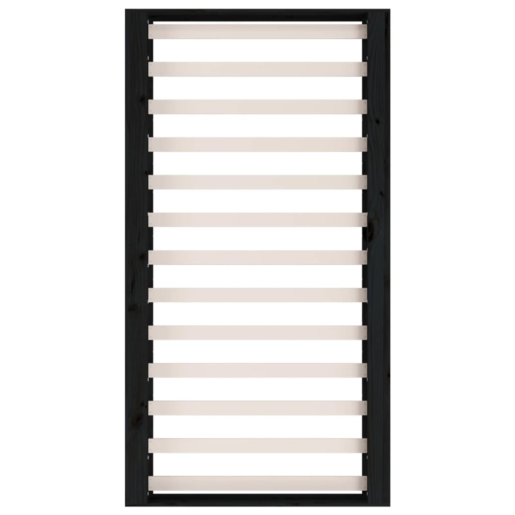 Massivholzbett Schwarz 90x200 cm