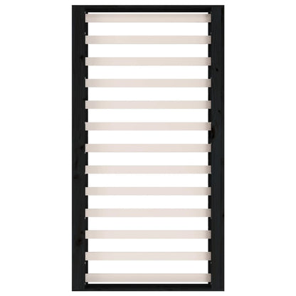 Massivholzbett Schwarz 90x200 cm