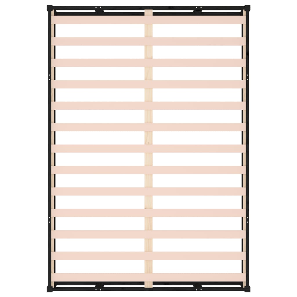 Solid wood bed black 200x200 cm