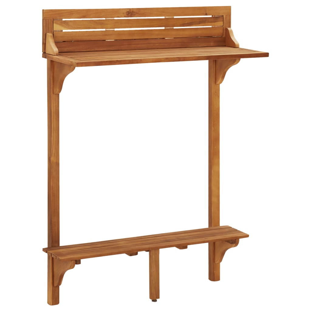 3-piece balcony bar set solid acacia wood