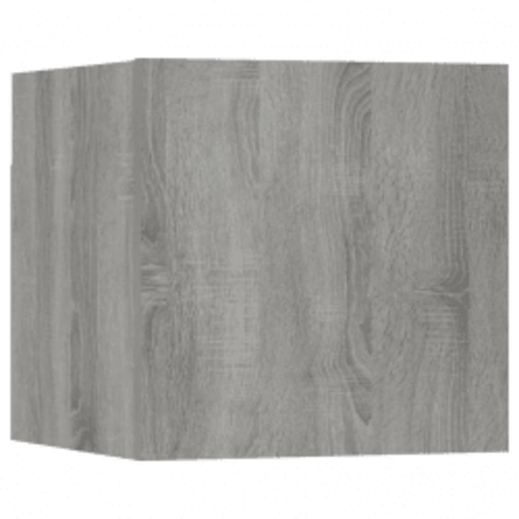 3-piece TV cabinet set grey Sonoma wood material