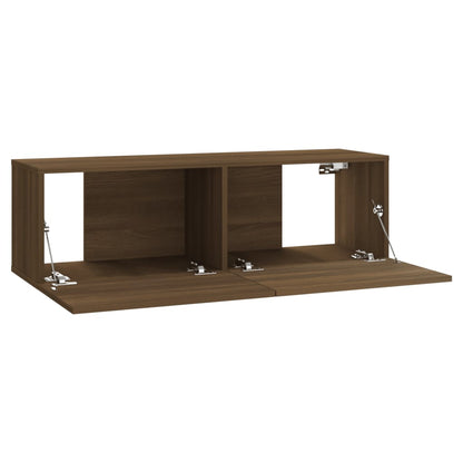 TV-Wandschrank-Set Braun Eichen-Optik Holzwerkstoff