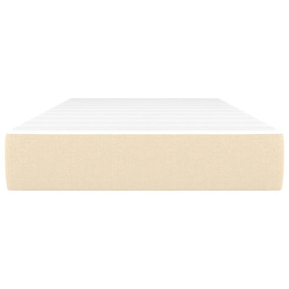 Pocket spring mattress cream 80x200x20 cm fabric