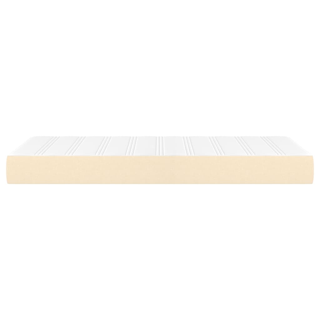 Pocket spring mattress cream 80x200x20 cm fabric