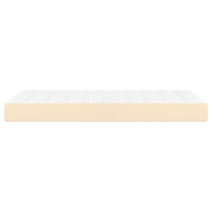 Pocket spring mattress cream 80x200x20 cm fabric