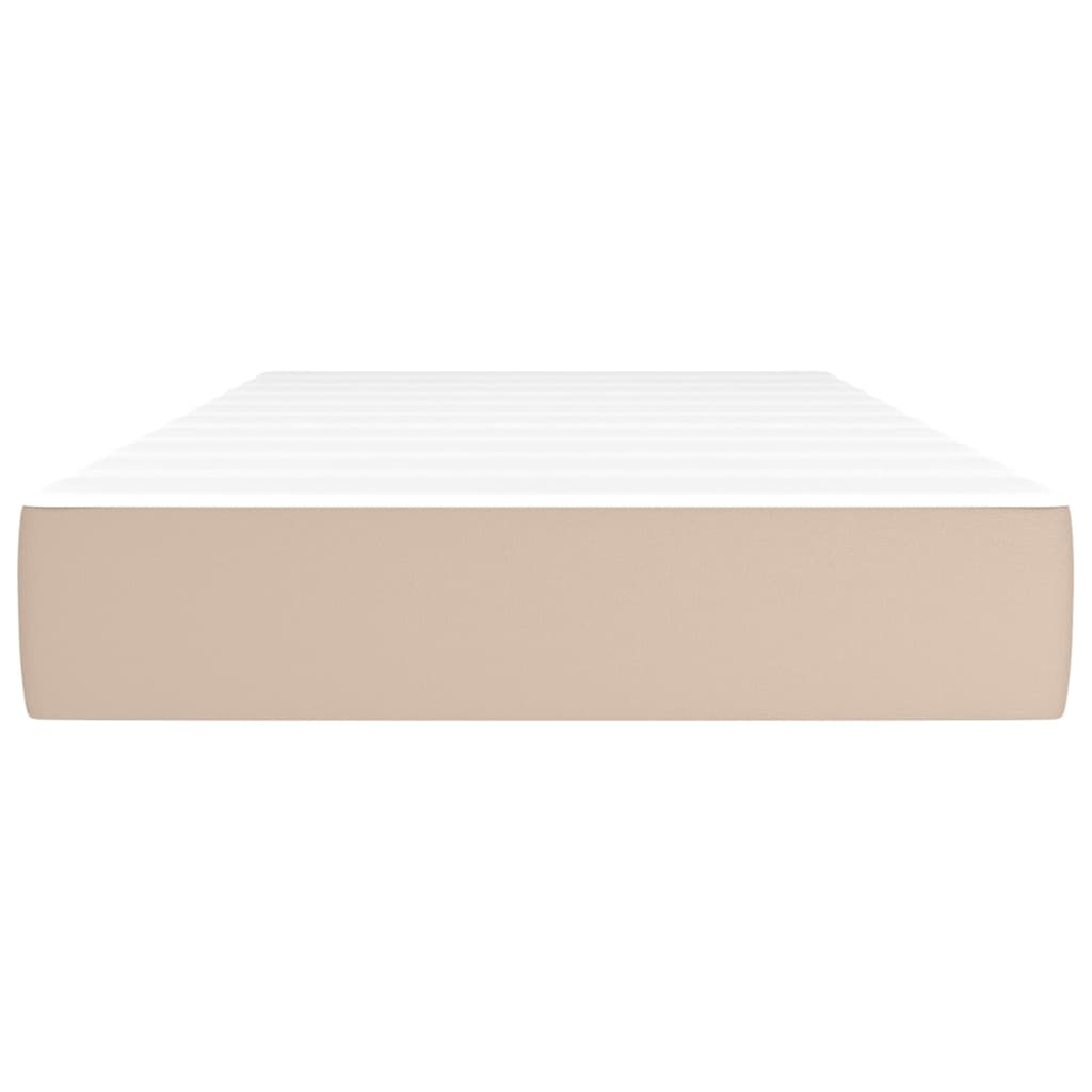 Taschenfederkernmatratze Cappuccino 80x200x20 cm Kunstleder