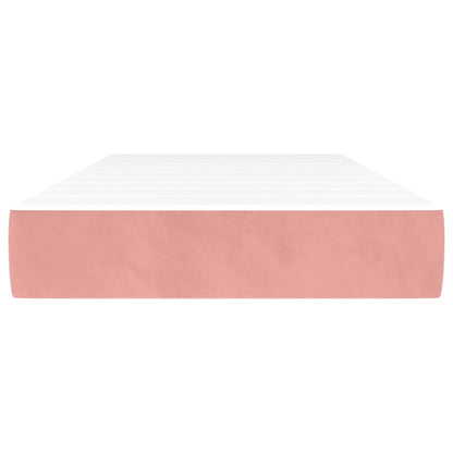 Taschenfederkernmatratze Rosa 90x200x20 cm Samt