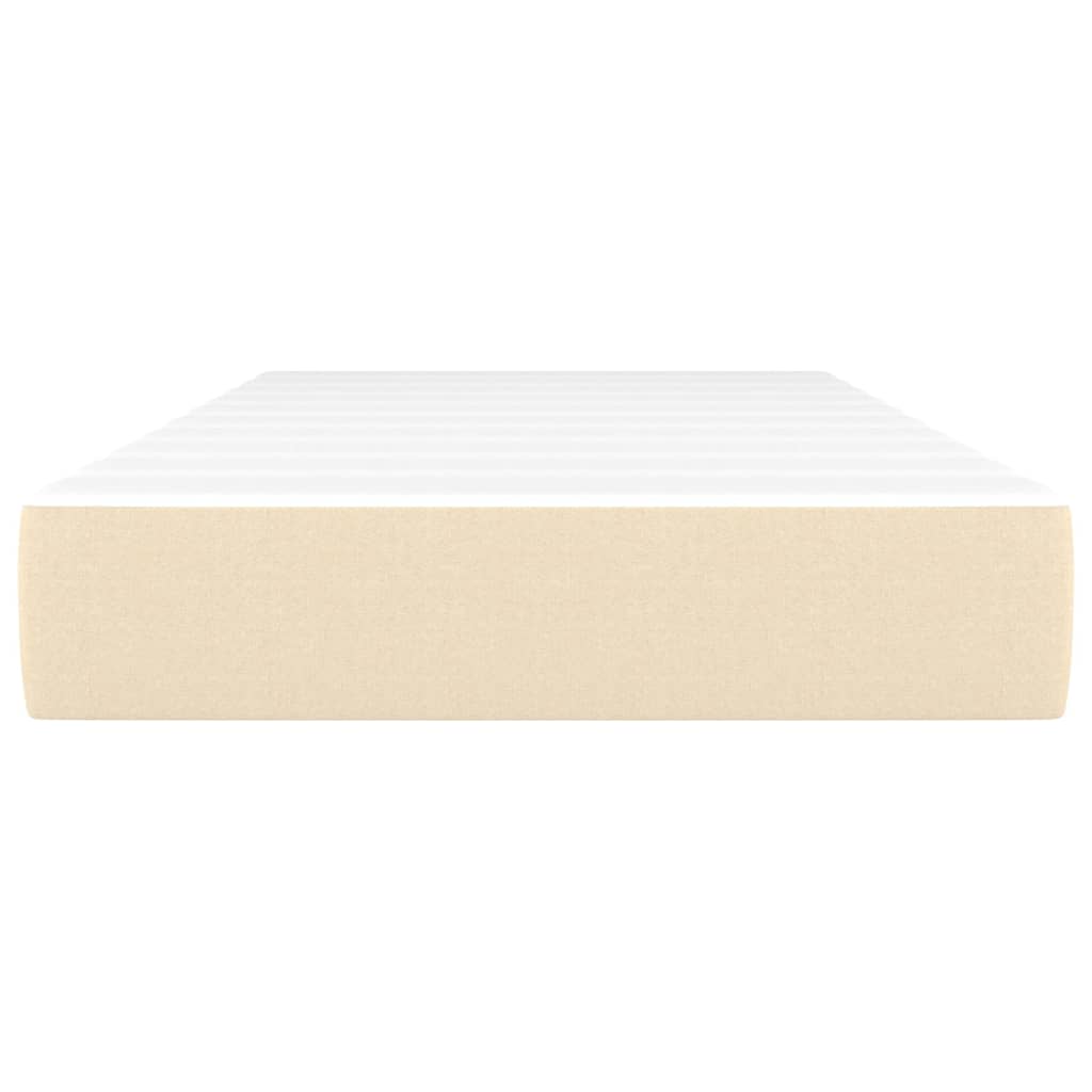 Taschenfederkernmatratze Creme 100x200x20 cm Stoff