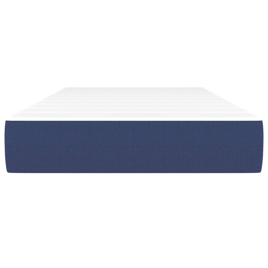 Pocket spring mattress blue 100x200x20 cm fabric