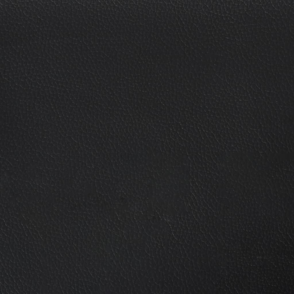 Taschenfederkernmatratze Schwarz 120x200x20 cm Kunstleder