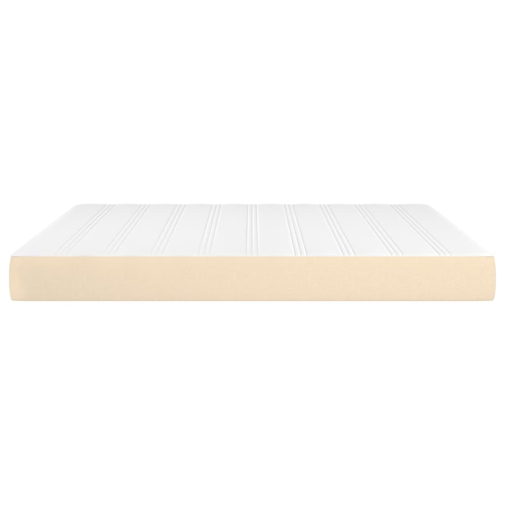 Taschenfederkernmatratze Creme 160x200x20 cm Stoff