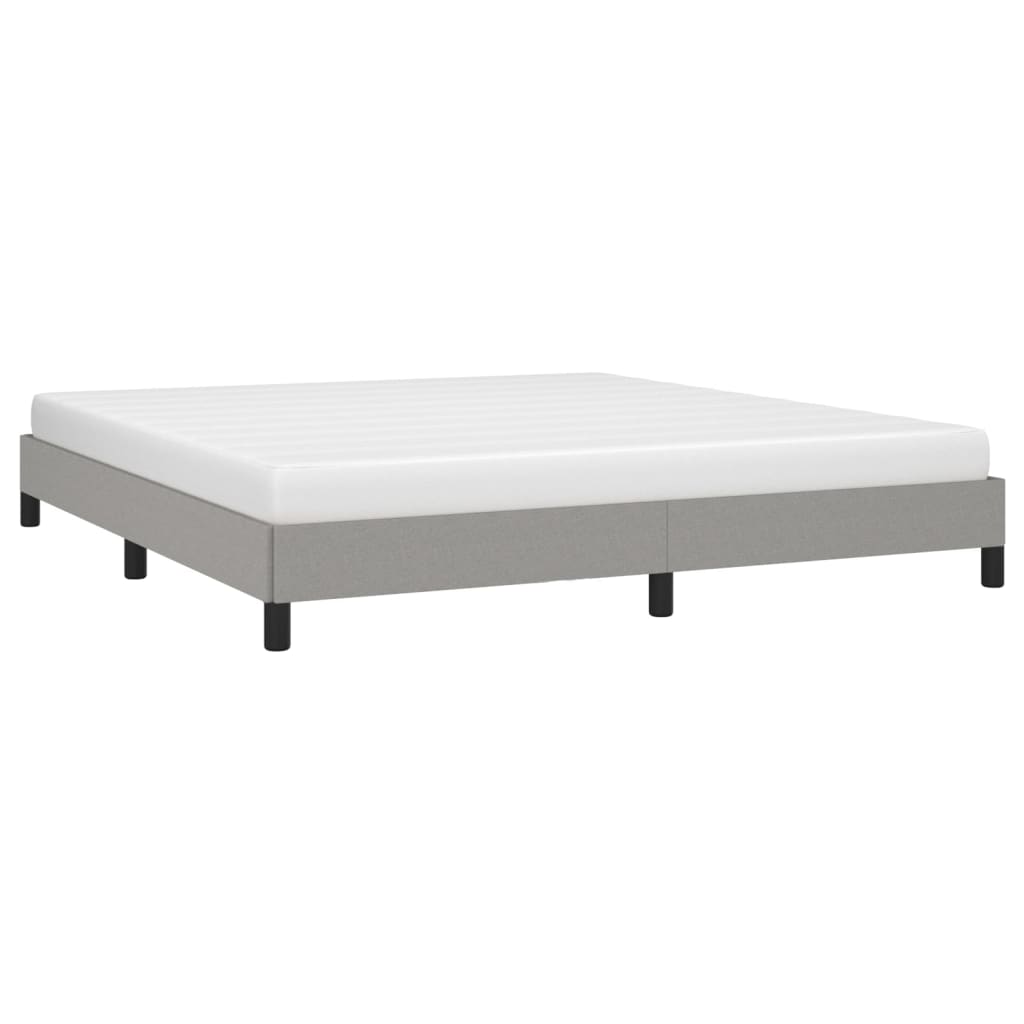 Bed frame light grey 160x200 cm fabric