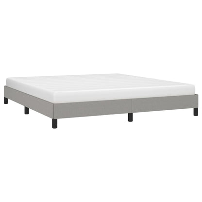 Bed frame light grey 160x200 cm fabric