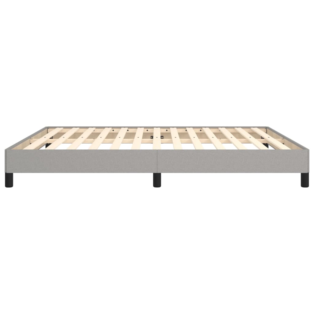 Bed frame light grey 160x200 cm fabric