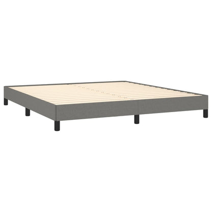 Bed frame dark grey 160x200 cm fabric