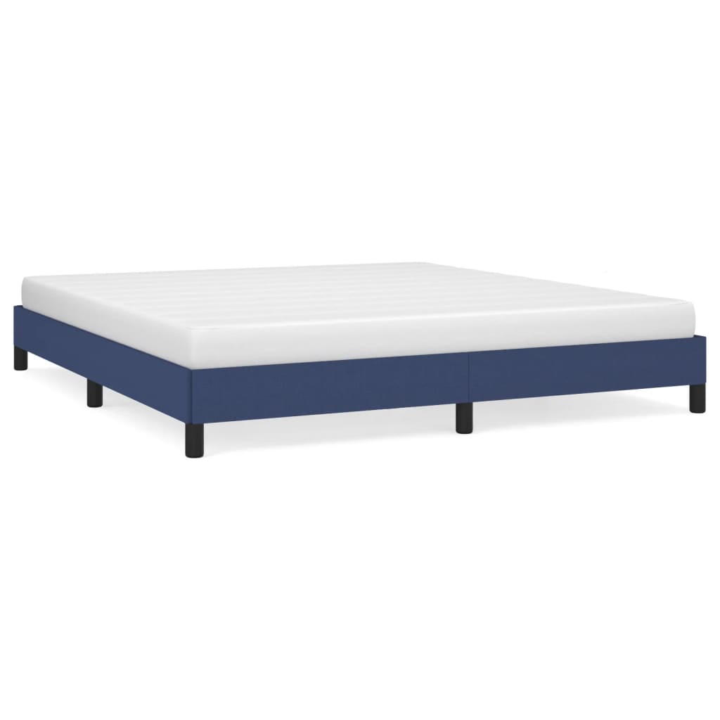 Bed frame blue 180×200 cm fabric