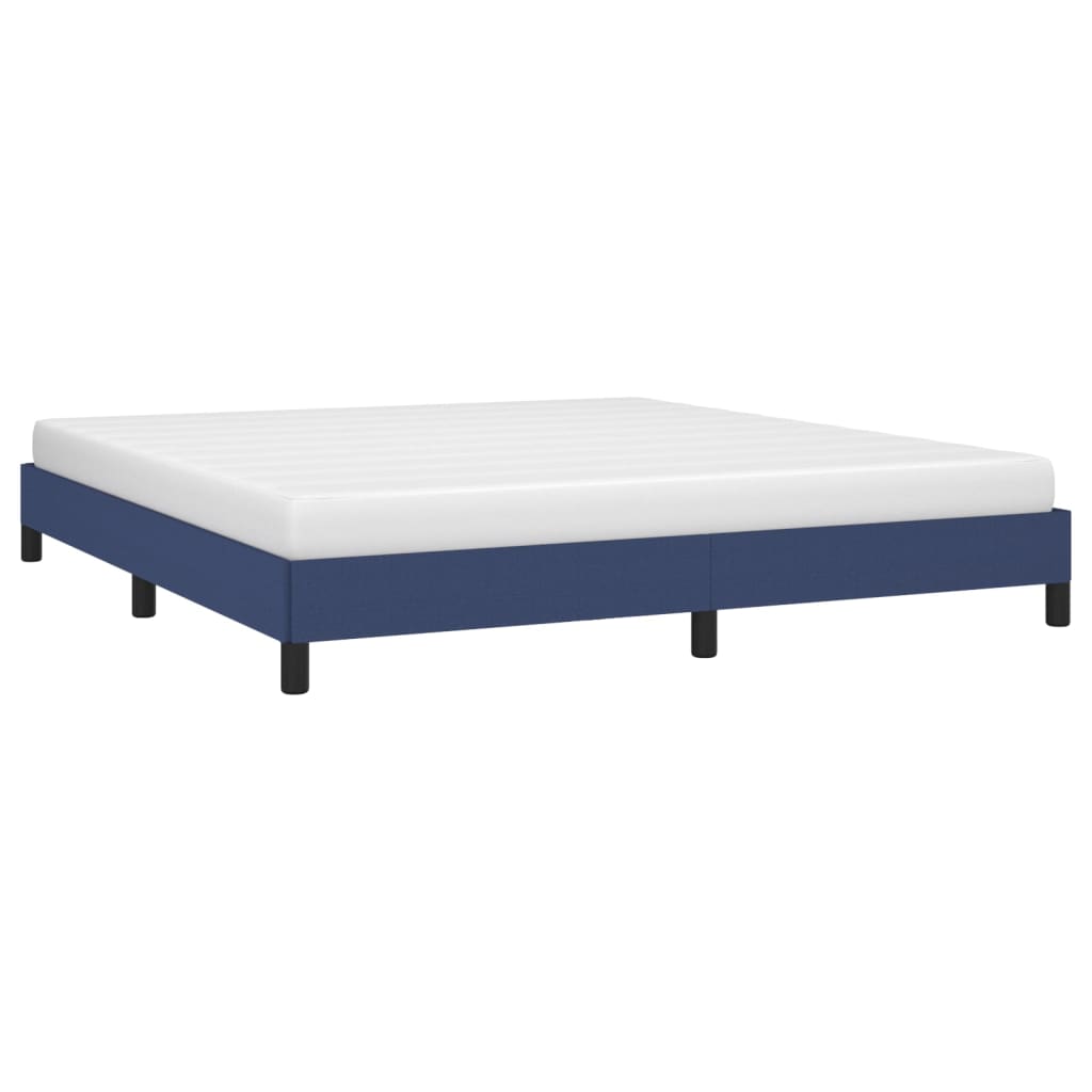 Bed frame blue 180×200 cm fabric