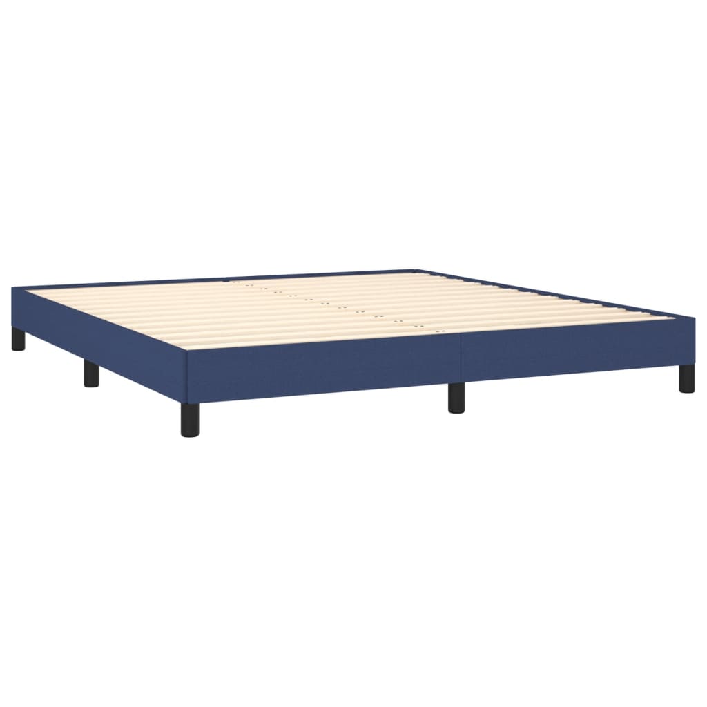 Bed frame blue 180×200 cm fabric