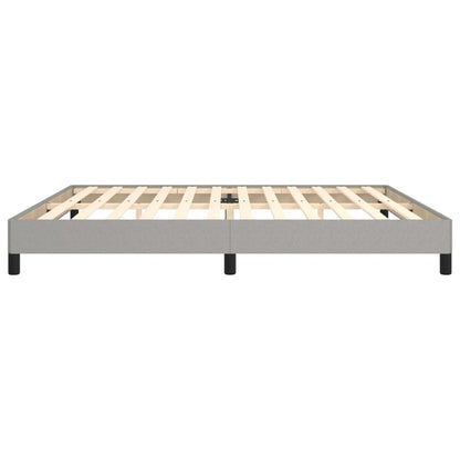 Bettgestell ohne Matratze Hellgrau 200x200 cm Stoff