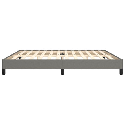 Bettgestell ohne Matratze Dunkelgrau 200x200 cm Stoff