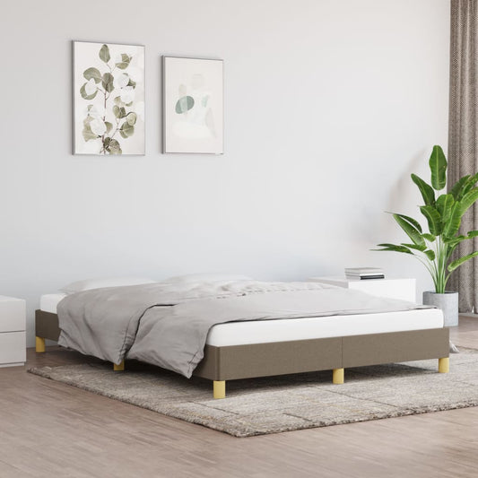 Bed frame taupe 160x200 cm fabric