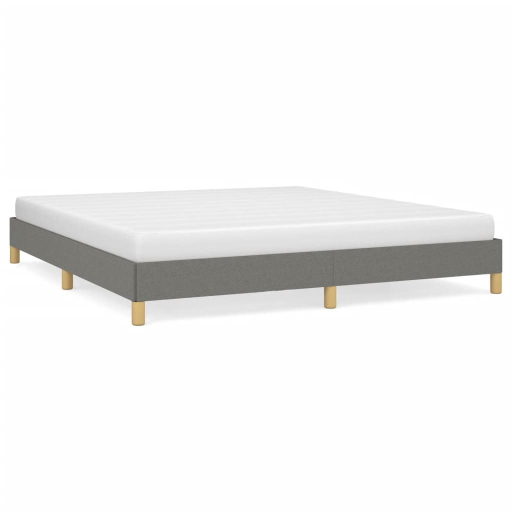 Bed frame dark grey 180×200 cm fabric