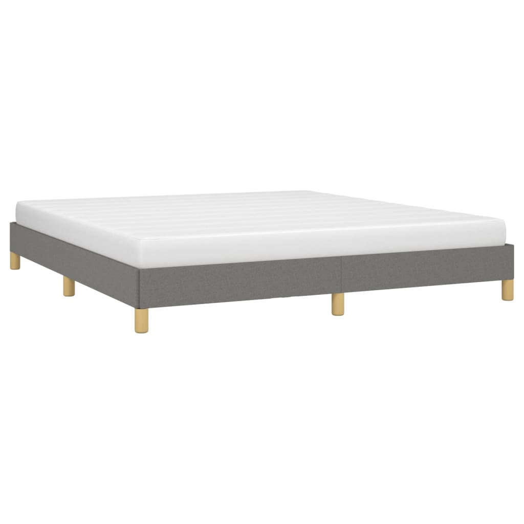 Bed frame dark grey 180×200 cm fabric