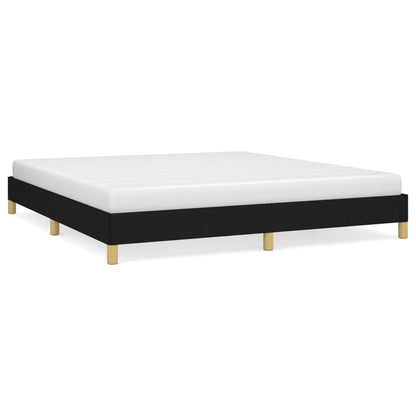 Bed frame black 180×200 cm fabric