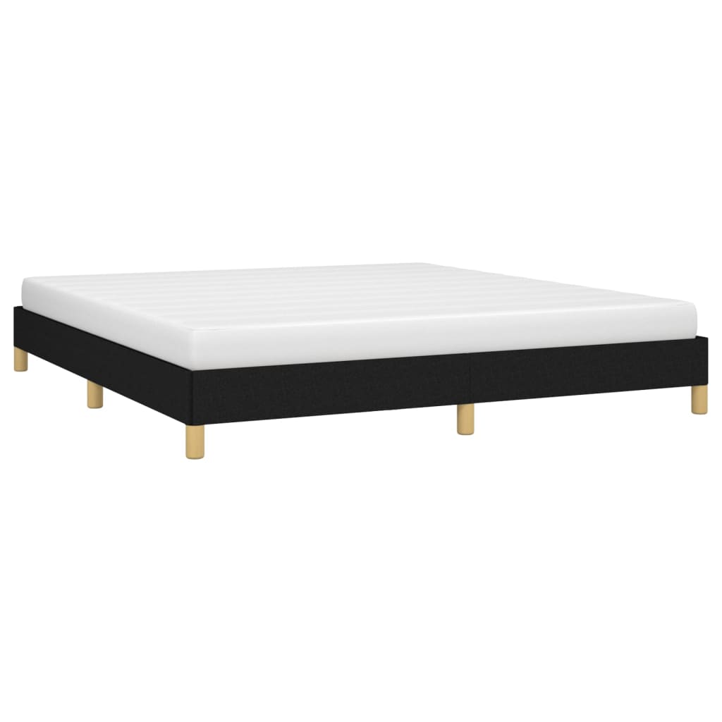 Bed frame black 180×200 cm fabric